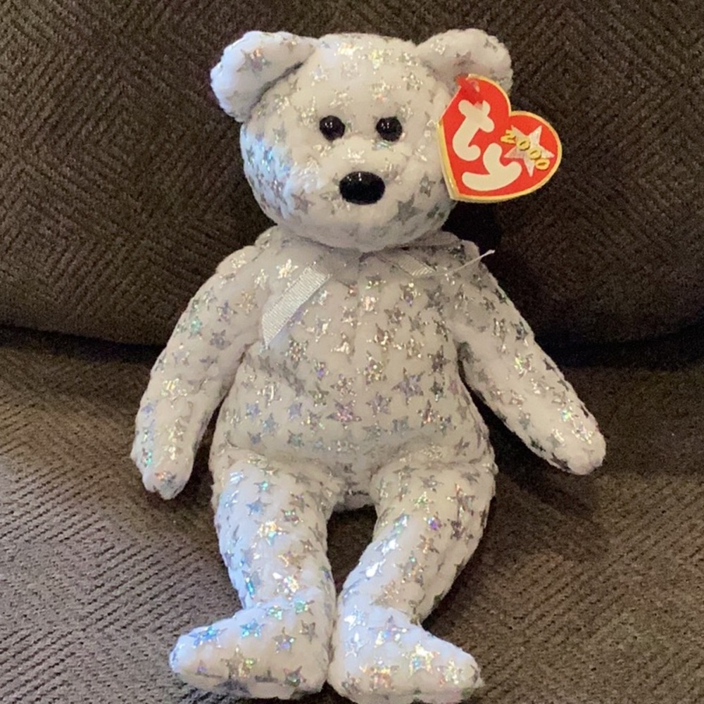 Ty Y2K The Beginning Beanie Baby Bear 2000 💜 BOGO